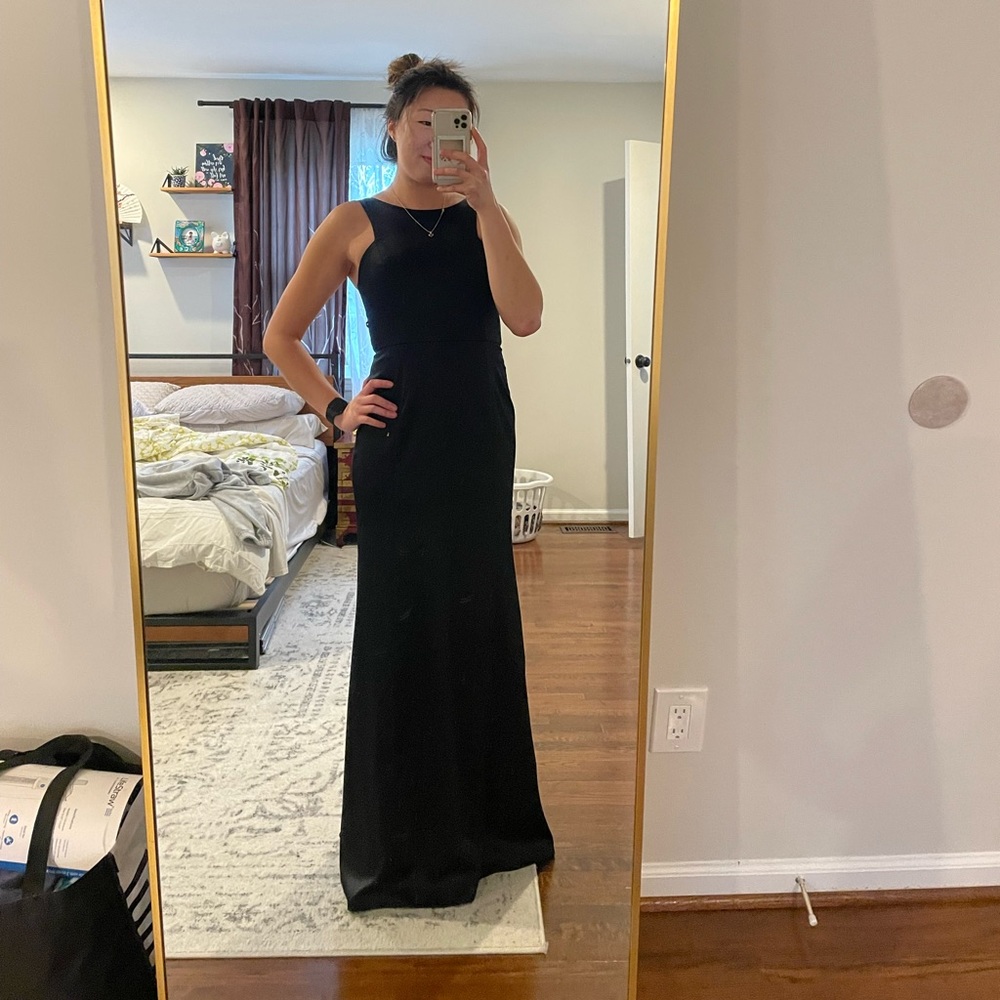 BCBG Generation Black Evening Gown with cut outs